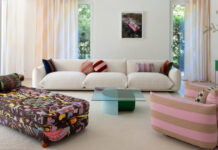 Μέσα σε ένα αισιόδοξο σπίτι γεμάτο παιχνιδιάρικες πινελιές χρώματος και μοτίβων