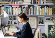 Ένα γραφείο, σχεδιασμένο για πιο ευχάριστη εργασία στο σπίτι