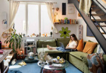 Αυτό το λοφτ 56τ.μ. έχει βιομηχανικά στοιχεία και είναι γεμάτο με προσωπικές λεπτομέρειες