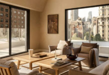 Μέσα σε ένα κομψό, cozy ρετιρέ στο Upper West Side, με απίστευτη θέα